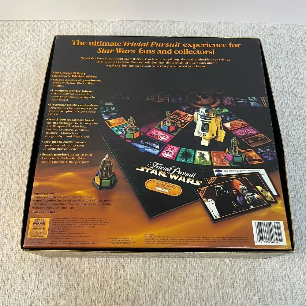 Trivial Pursuit Star Wars Classic Trilogy Collector’s Edition Game 1997 Complete